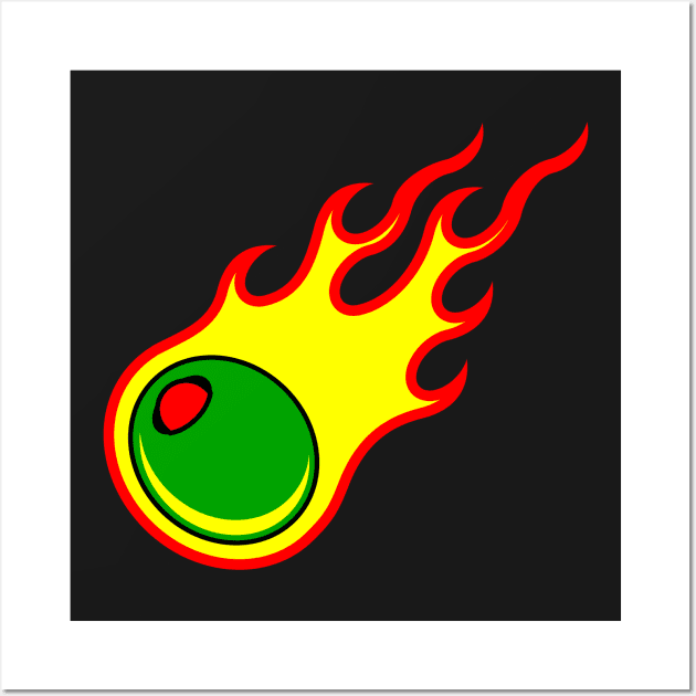 Flaming Olive Wall Art by EvilTees